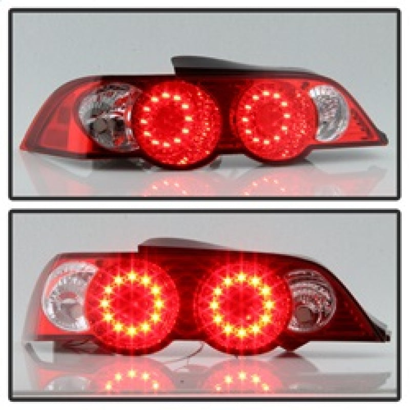 ACANII Acura RSX 02-04 LED Tail Lights Red Clear