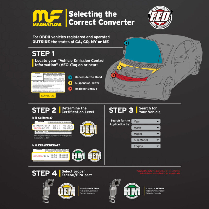 MagnaFlow Catalytic Converter 2.5in Inlet/Outlet
