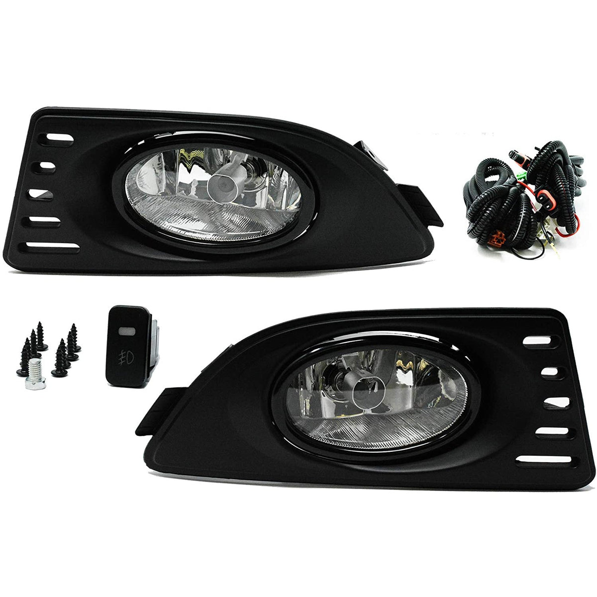 05-06 RSX Fog Lights - Yellow Len (Includes Switch & Wiring Harness)