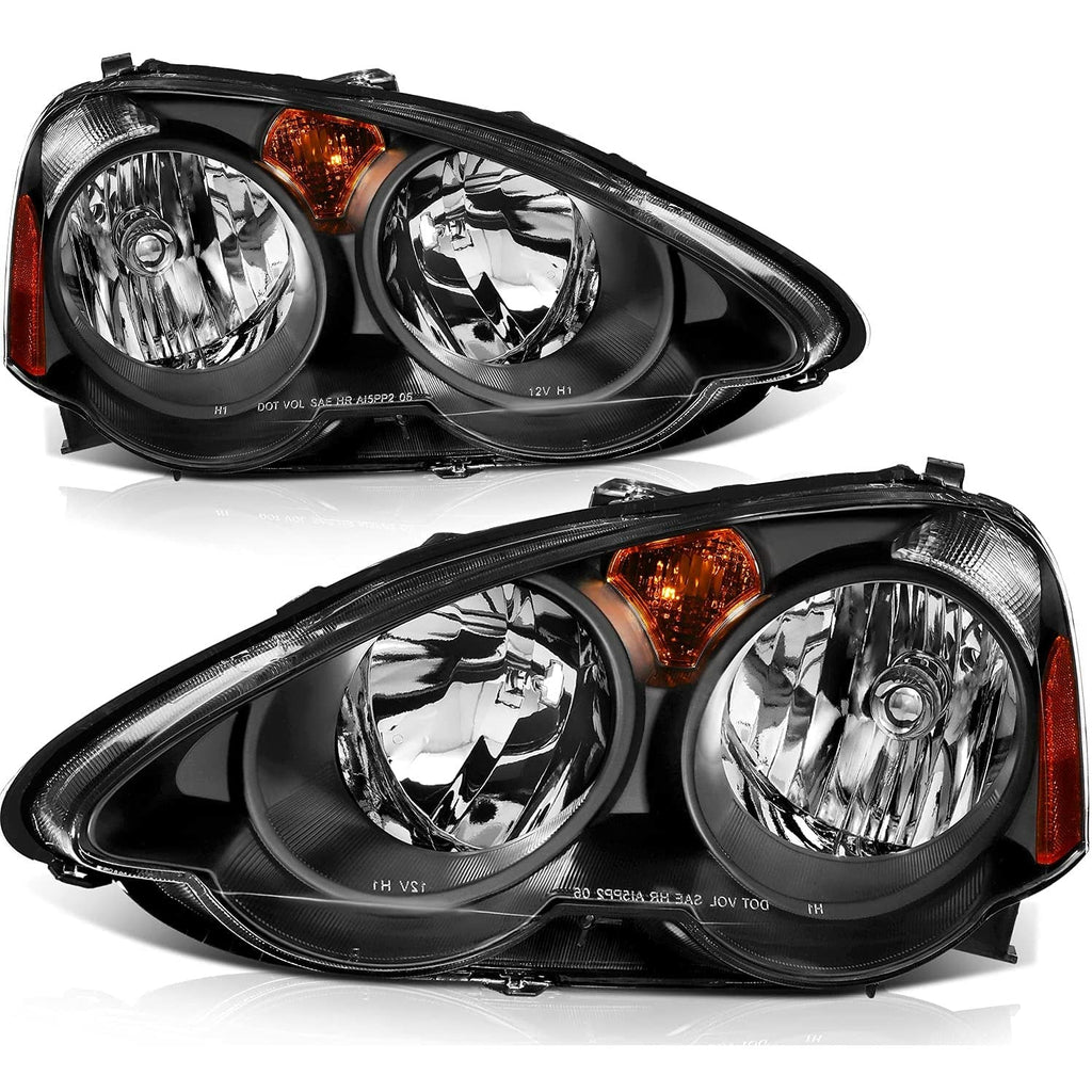 02-04 RSX Headlight Pair - Black Housing