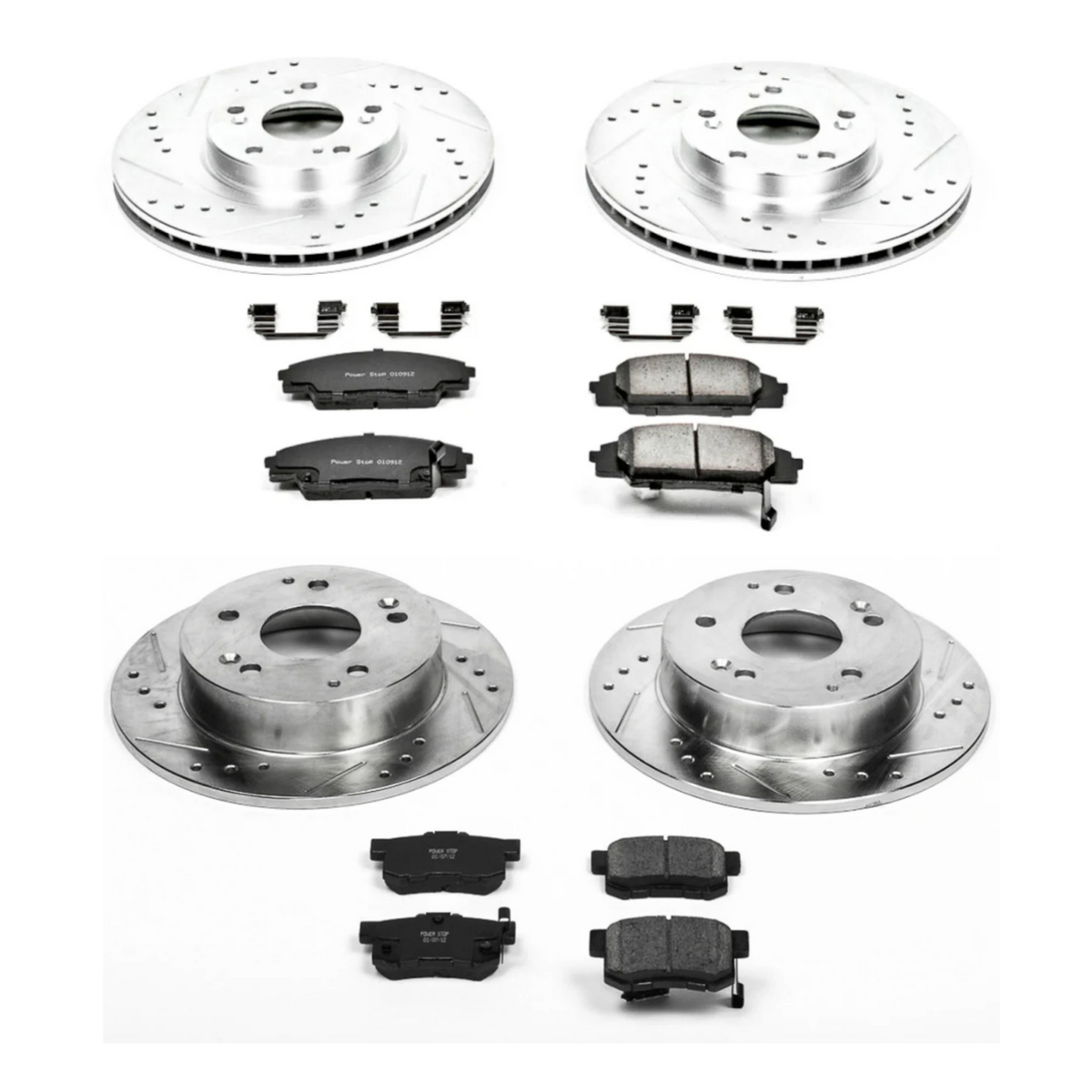 PowerStop Cross-drilled and Slotted Rotors + Pads