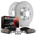 PowerStop Cross-drilled and Slotted Rotors + Pads
