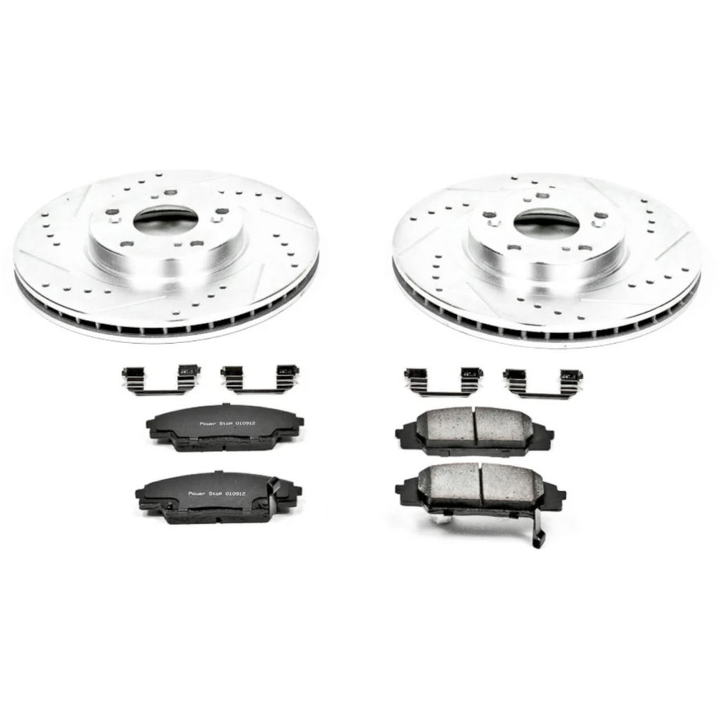 PowerStop Cross-drilled and Slotted Rotors + Pads