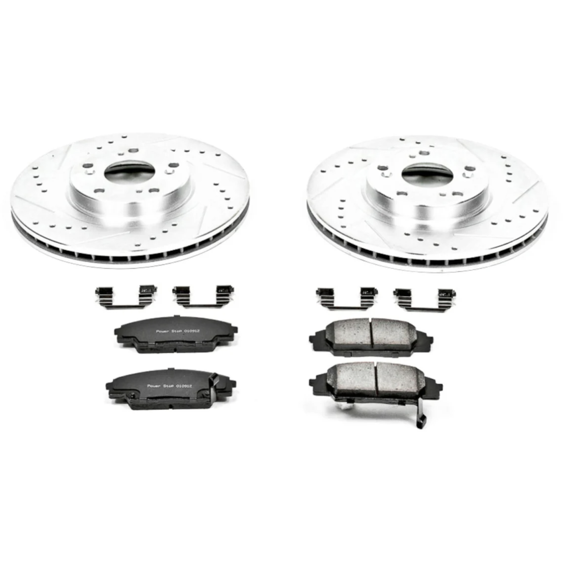 PowerStop Cross-drilled and Slotted Rotors + Pads
