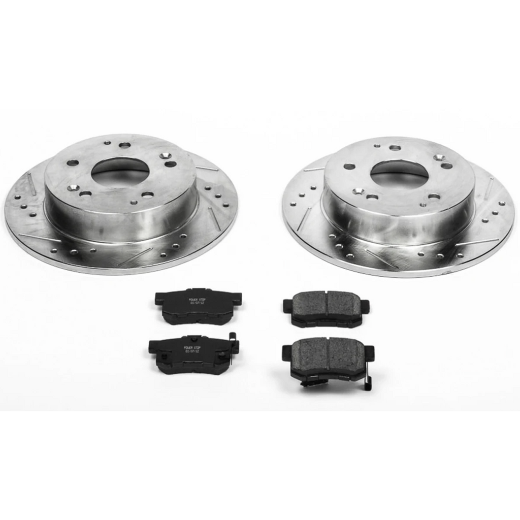 PowerStop Cross-drilled and Slotted Rotors + Pads