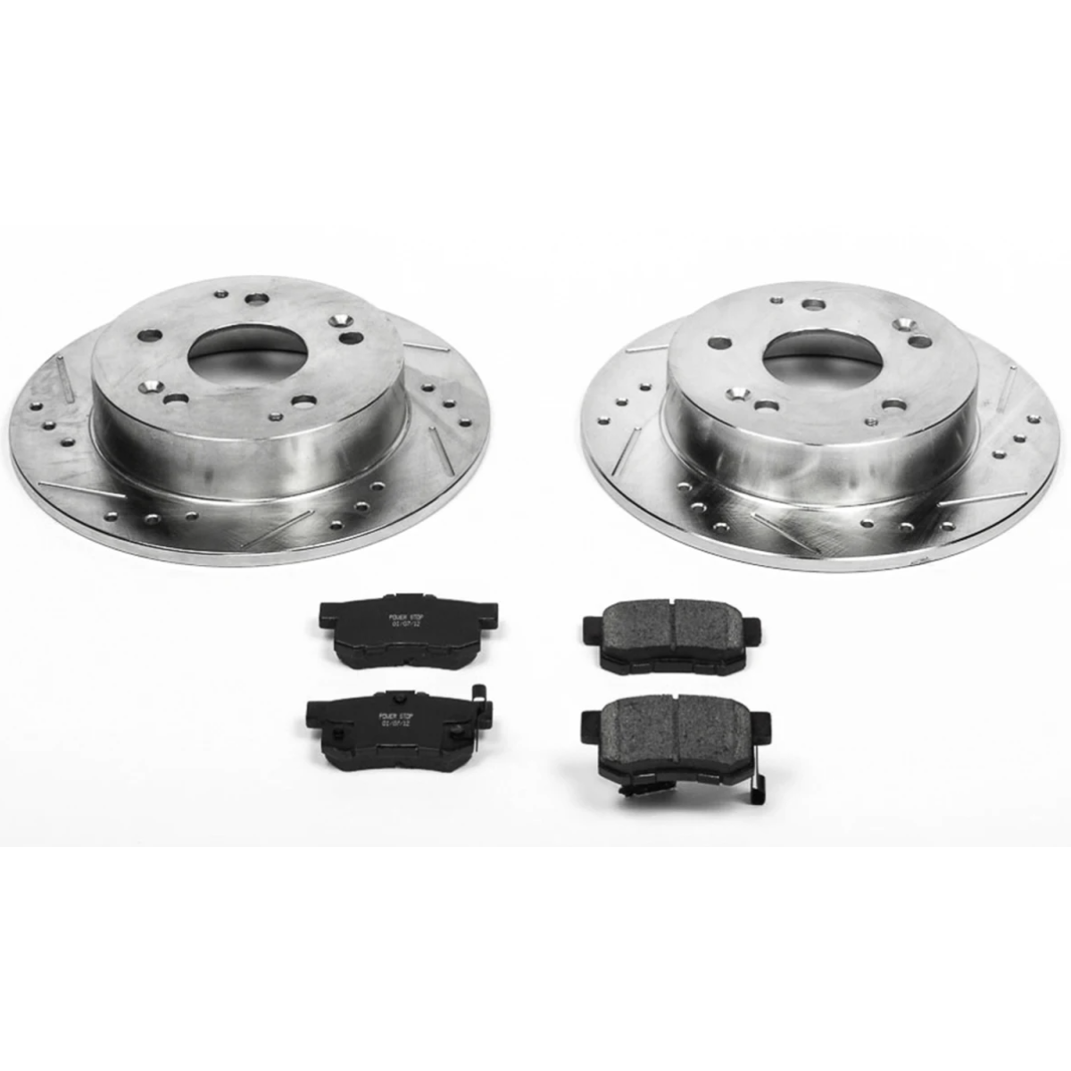 PowerStop Cross-drilled and Slotted Rotors + Pads