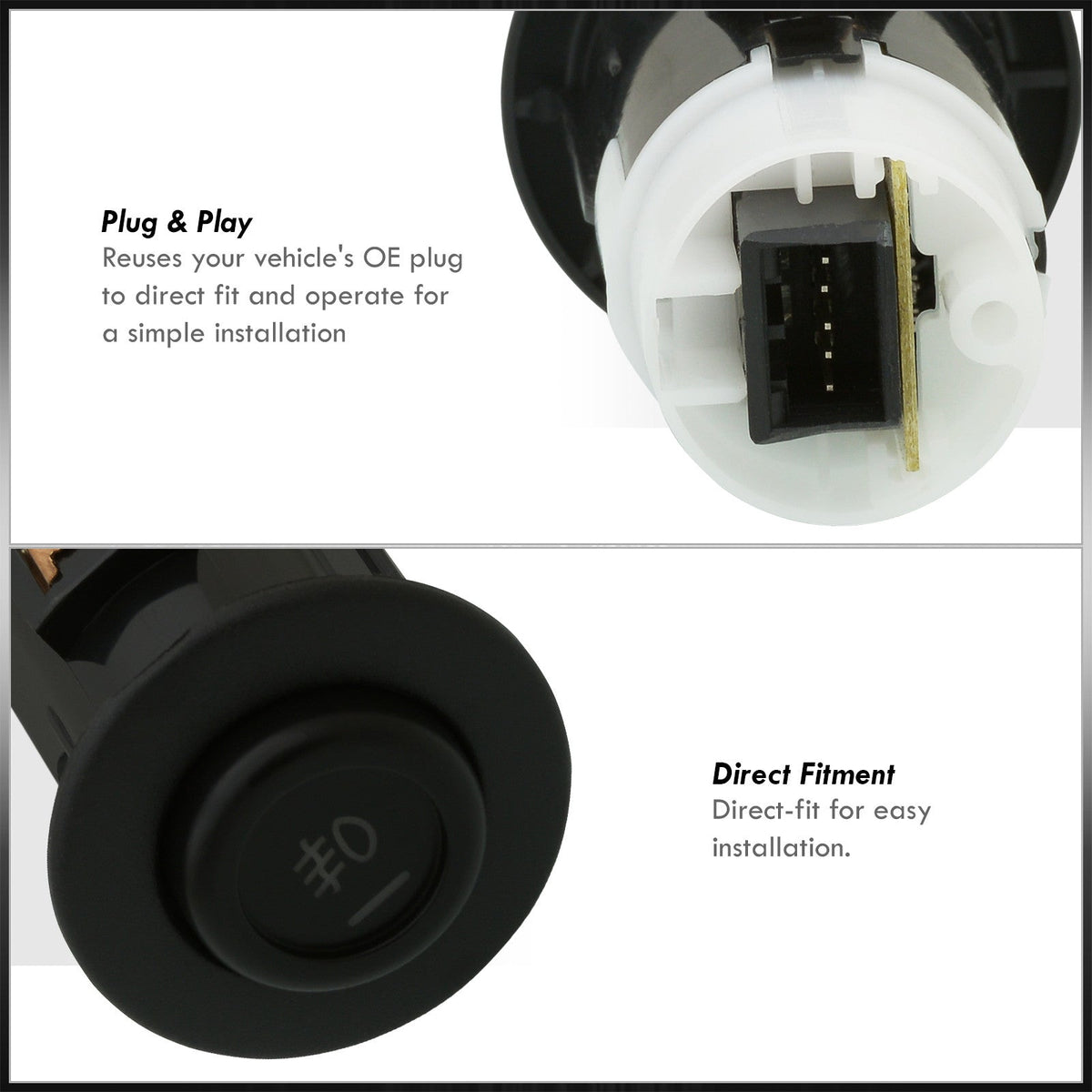 Acura Integra 1994-2001 Round Fog Light Switch — additional product view