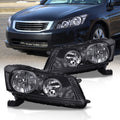 Honda Accord Sedan 2008-2012 Factory Style Headlights Black Housing Clear Len Clear Reflector
