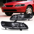 Honda Accord 1998-2002 Factory Style Headlights Black Housing Clear Len Clear Reflector