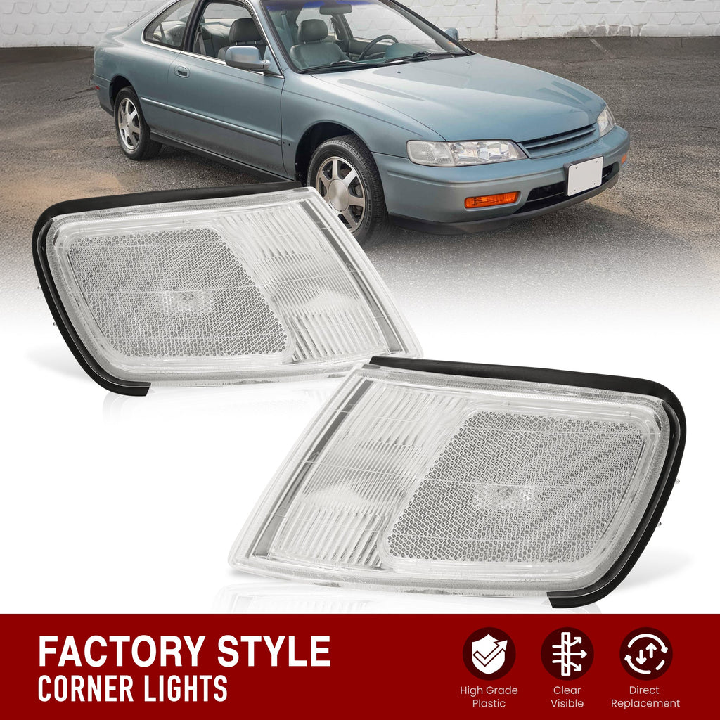 Honda Accord 1994-1997 Factory Style Corners Chrome Housing Clear Len Clear Reflector — additional product view