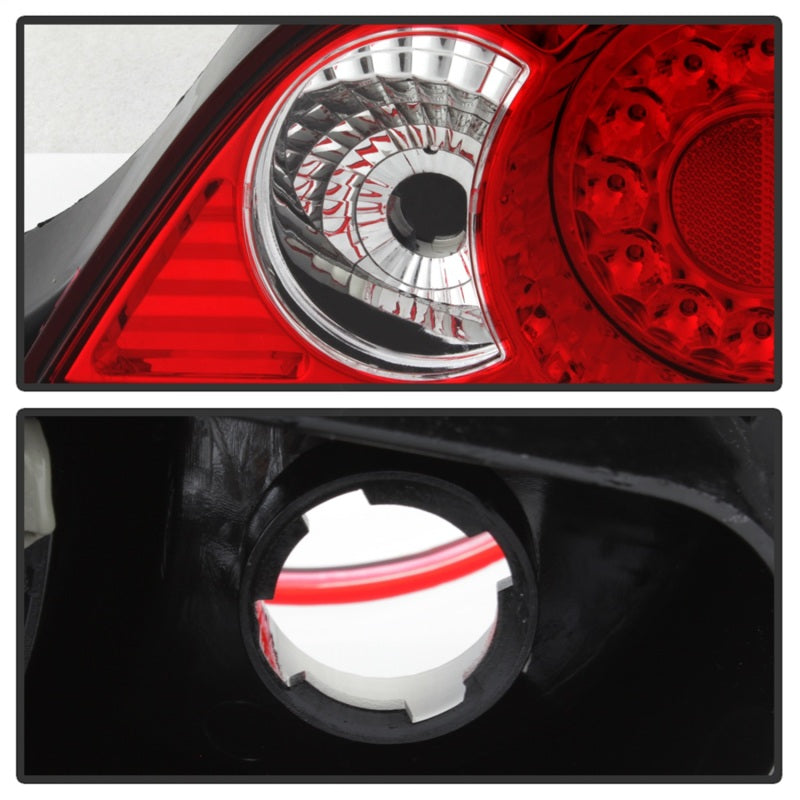 ACANII Acura RSX 02-04 LED Tail Lights Red Clear