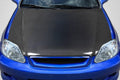 1999-2000 Honda Civic Carbon Creations OEM Look Carbon Fiber Hood