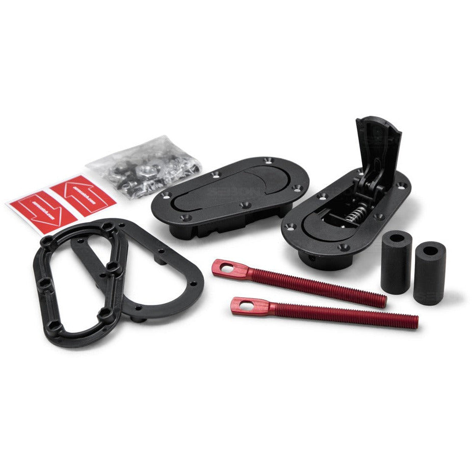 Seibon Carbon Edition Aerocatch® Plus Flush Latch And Pin Kit - Black