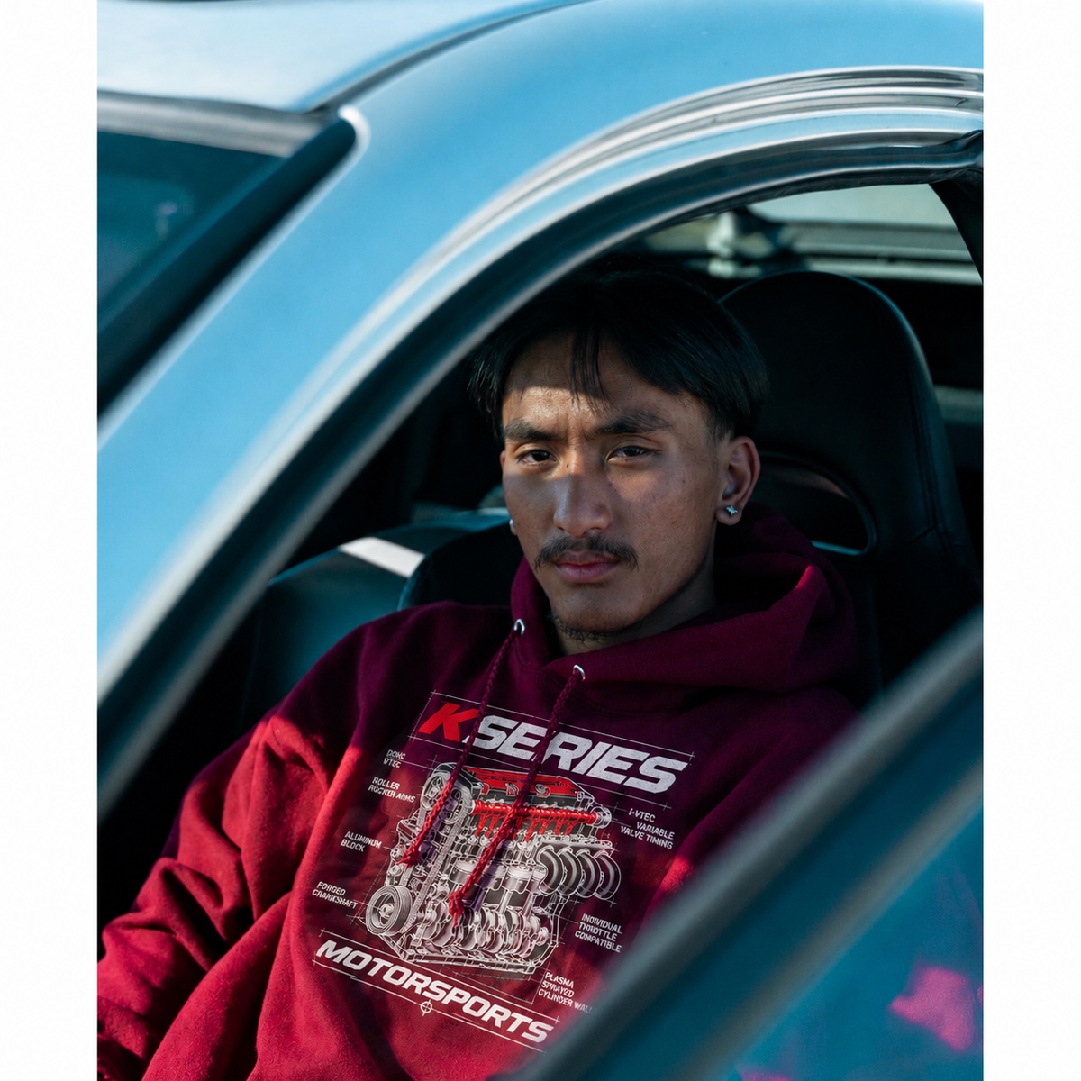 KSeries Motorsports Redline Blueprint Hoodie — product view