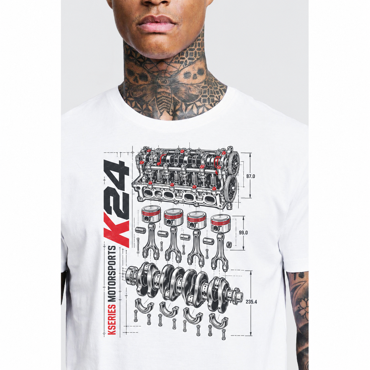 KSeries Motorsports K24 Blueprint Tee — product view