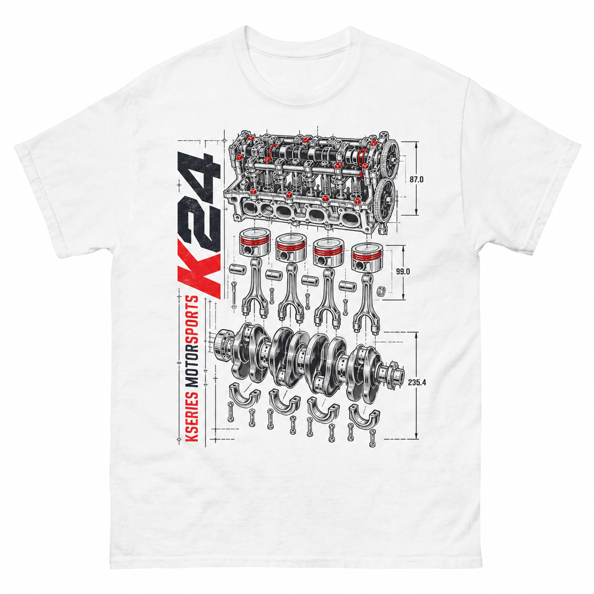 KSeries Motorsports K24 Blueprint Tee — product view