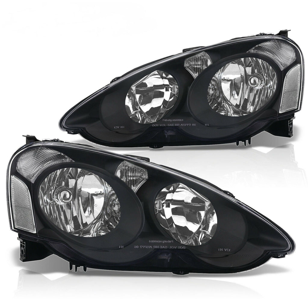 02-04 RSX Headlight Pair - Black Housing